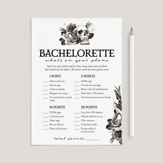 Printable Bride or Die Party Game What's On Your Phone by LittleSizzle