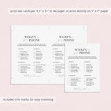 Printable What's On Your Phone Birthday Game for Her