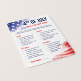 Fun 4th of July Game for Family What's In Your Phone Printable