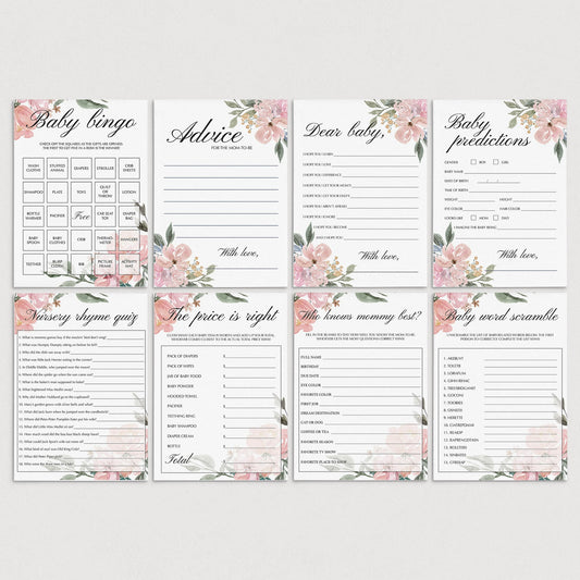 Whimsical baby shower games package printable by LittleSizzle
