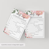Floral Baby Shower Baby Song Game Printable