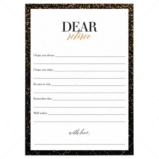 Printable Retirement Wishes Cards Instant Download by LittleSizzle