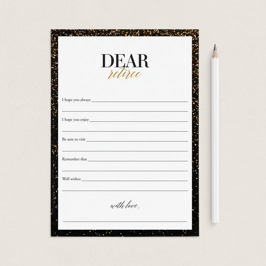 Printable Retirement Wishes Cards Instant Download by LittleSizzle