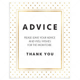 Neutral baby shower decor printable advice sign by LittleSizzle