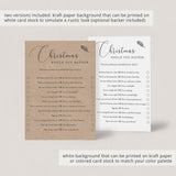 DIY Kraft Christmas Game Would You Rather