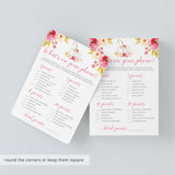 Whats In Your Phone Game Printable Fall Baby Shower