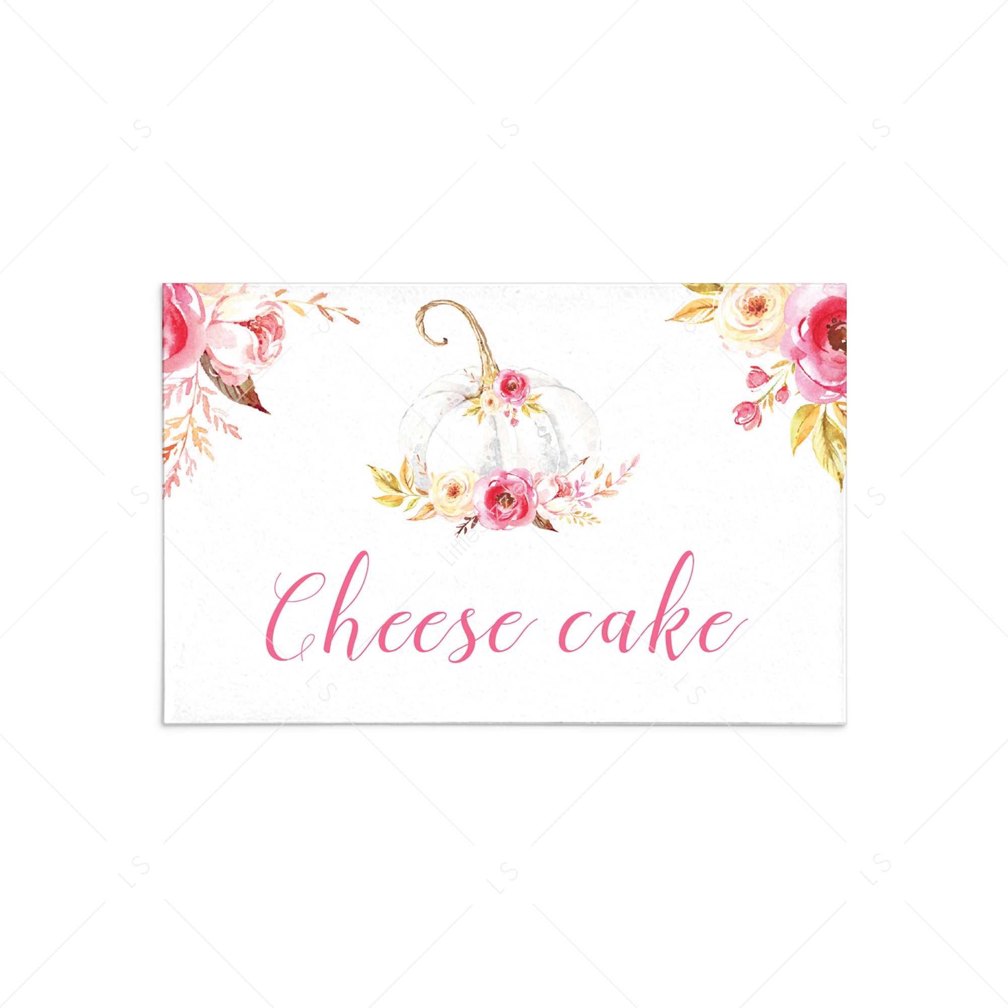 DIY food tent cards template fall themed by LittleSizzle