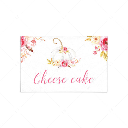DIY food tent cards template fall themed by LittleSizzle