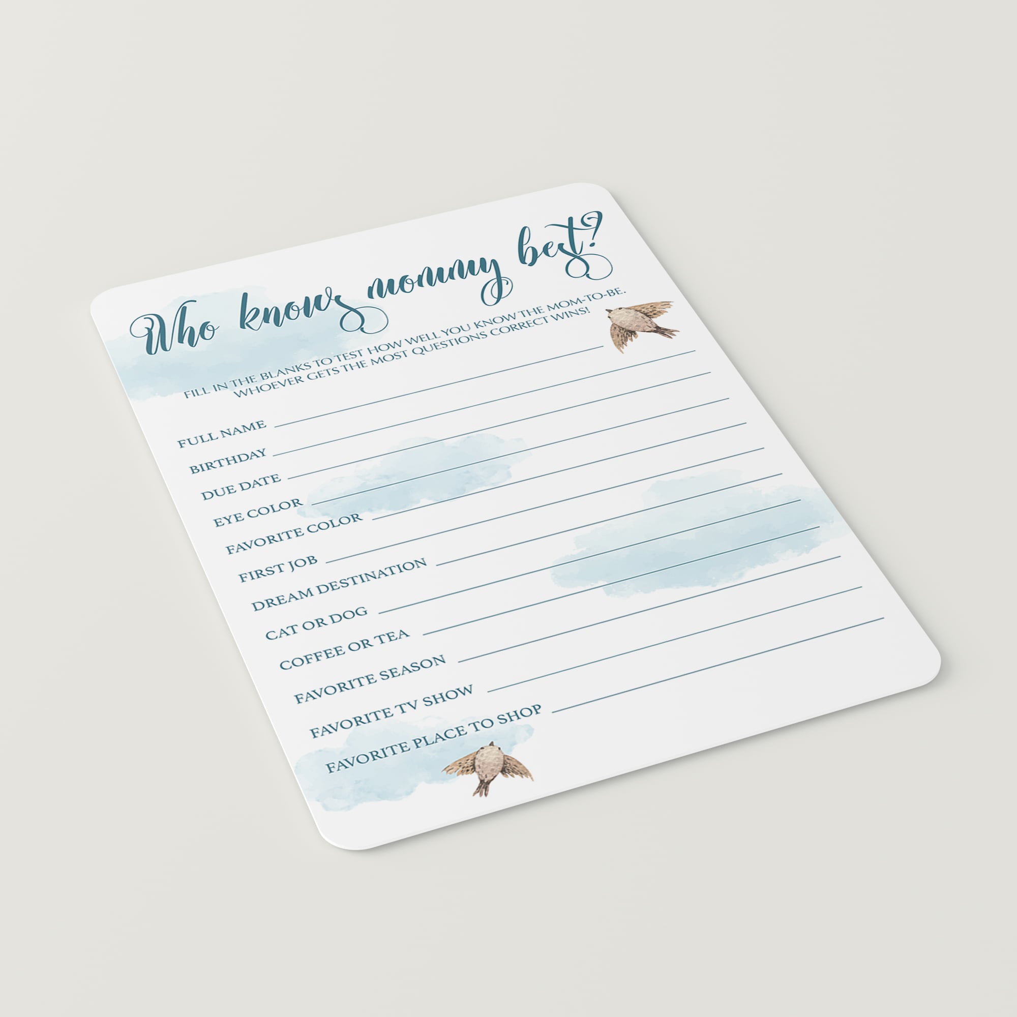 Who knows mom best baby sprinkle boy game by LittleSizzle