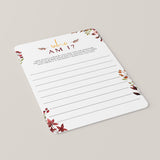 Fall Baby Shower Icebreaker Games Who Am I