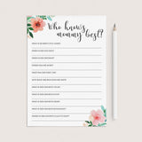 Who knows mommy best games for baby shower by LittleSizzle