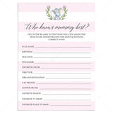 Elephant party printables for girl by LittleSizzle