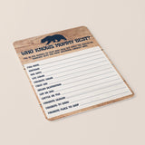 Navy baby bear game cards for baby shower by LittleSizzle