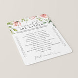 Blush Floral Bridal Shower Complete Bundle DIY Instant Download