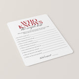 40th Anniversary Party Game Who Knows The Couple Best Printable
