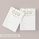 Who Knows Mommy the Best (Virtual) Baby shower Game Gold