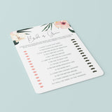 Bride vs Groom Game Template for Tropical Theme Bridal Shower