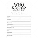 Who Knows The Boss Best Game Printable by LittleSizzle