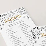 Witchy Halloween Party Game Which Witch with Answer Key