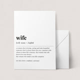 Wife Definition Print Digital Download