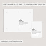 Wife Definition Print Digital Download