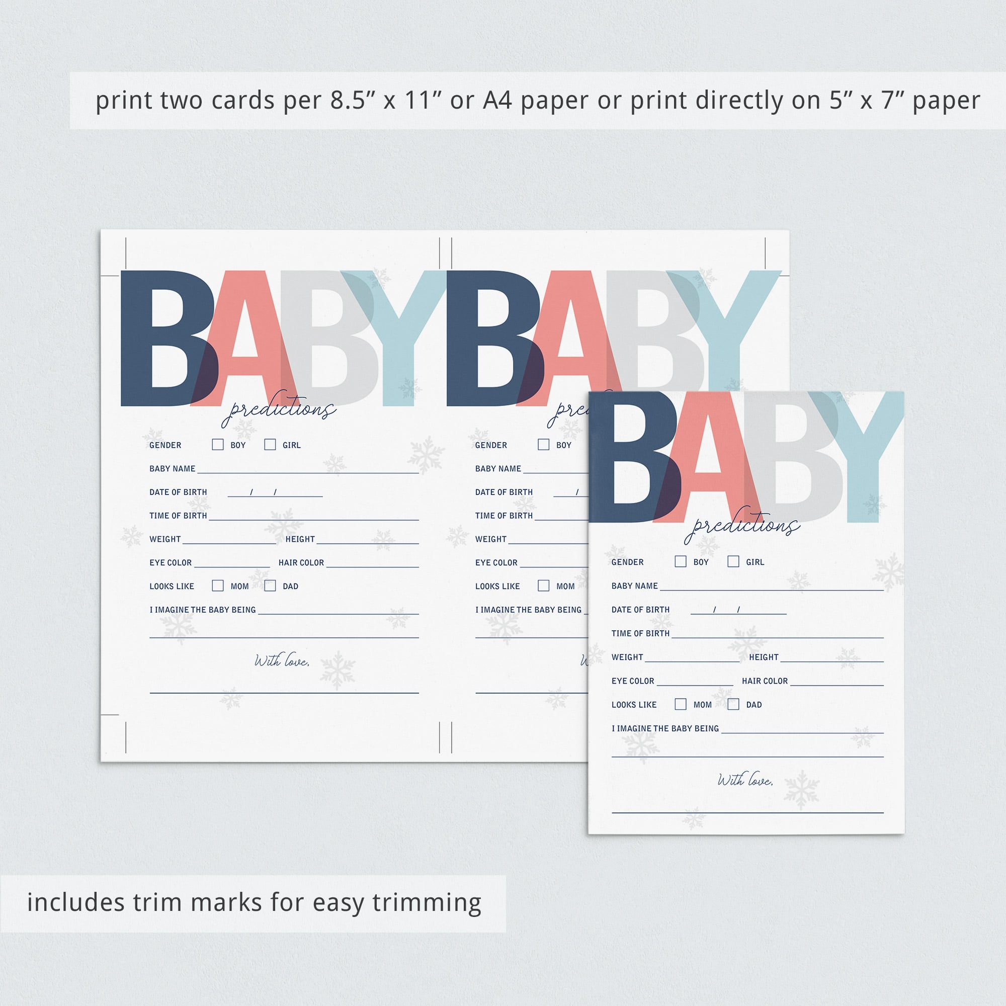 DIY baby shower activity for winter by LittleSizzle