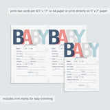 Winter Baby Shower Games with White Snowflakes