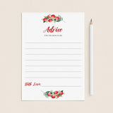 Holiday Baby Shower Advice Cards Printable by LittleSizzle