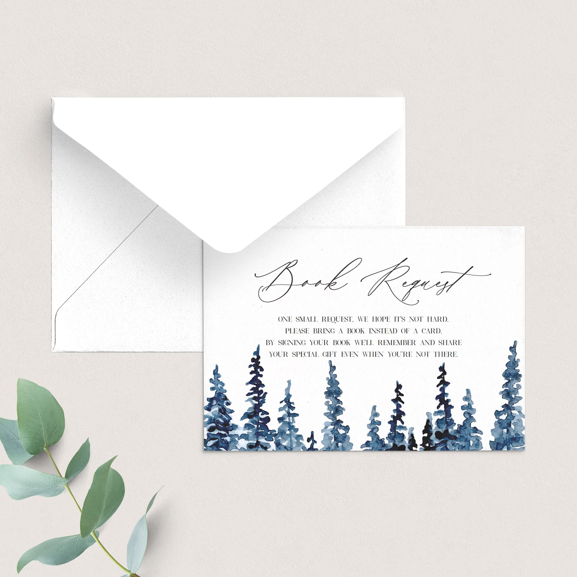 Winter Baby Shower Bring a Book Instead of a Card Insert by LittleSizzle