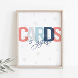 Winter snowflake cards and gifts sign download by LittleSizzle
