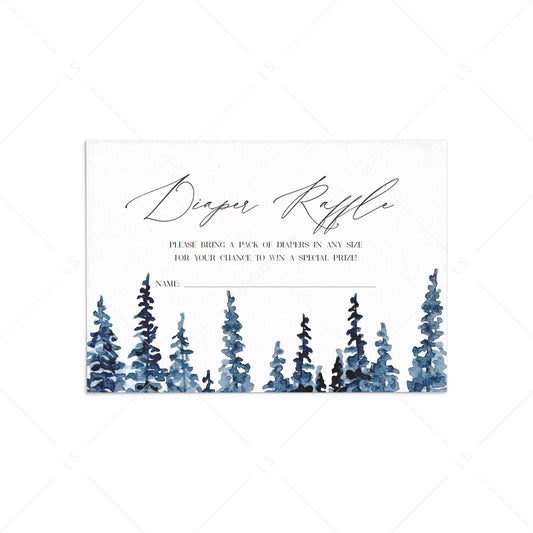 Winter Baby Shower Diaper Raffle Cards DIY by Littlesizzle