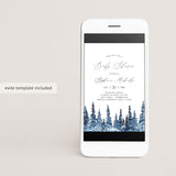 Winter Forest Baby Shower Invitation Set DIY