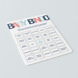 Modern Blue Baby Shower Baby Bingo Printable