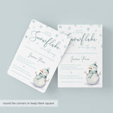 Watercolor snowmen on baby shower invitation instant download by LittleSizzle