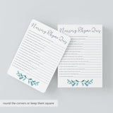 Blue and Silver Baby Shower Games Nursery Rhyme Quiz Printable