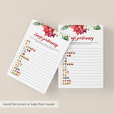 Winter Bridal Shower Emoji Game Printable