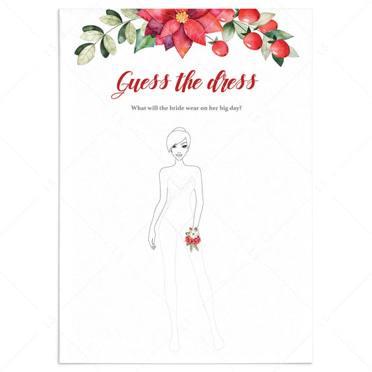 Red And Green Bridal Shower Game Guess The Dress by LittleSizzle