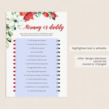8 Christmas Baby Shower Games Bundle Printable