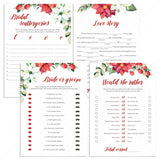 Christmas Bridal Shower Games Bundle Download by Littlesizzle
