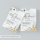 Winter baby shower evite templates digital files by LittleSizzle