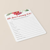 Huge Red and Greenery Baby Shower Games Package
