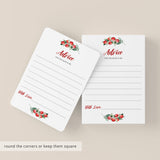 Holiday Baby Shower Advice Cards Printable