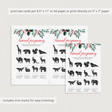 Winter Greens Baby Shower Game Animal Pregnancy