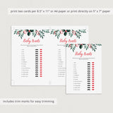 Holiday Theme Baby Shower Game Printable Baby Traits