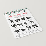 Winter Greens Baby Shower Game Animal Pregnancy