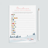 Winter Holiday Emoji Pictionary Game Printable by LittleSizzle