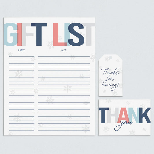 Winter Party Supplies Printable Package by LittleSizzle