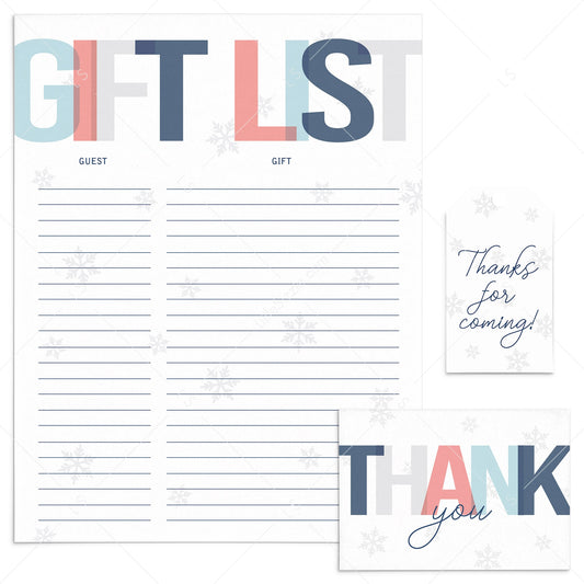 Winter Party Supplies Printable Package by LittleSizzle