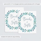 Winter Baby Shower Decorations Books & Gifts Table Sign
