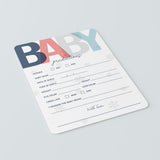 Winter Shower Activity Predictions for Baby Printable